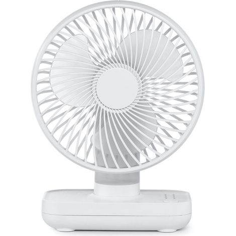 Petit ventilateur de bureau personnel, silencieux et portable, fonctionnant sur batterie, rechargeable, pour la maison, le bureau, la chambre d'étudiant, la table de bureau, 4 vitesses (1/5)