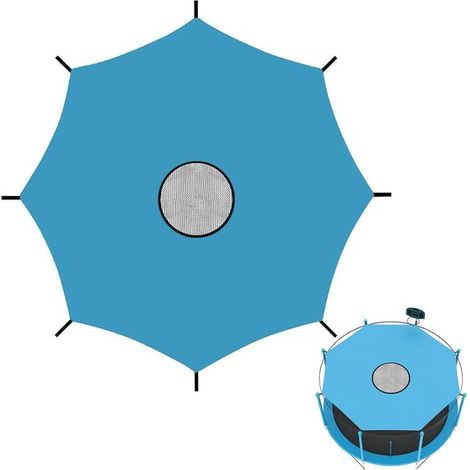 Toldo para cama elástica，305 cm，protección solar para 8 barras，cubierta resistente a los rayos UV (1/5)