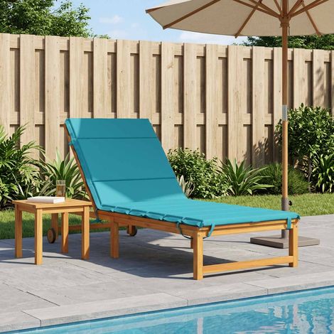 vidaXL Coussin de transat GEMERT 100 % polyester Turquoise (1/4)