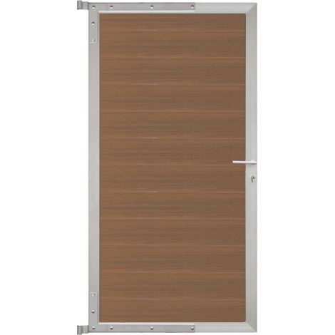 ELSKOP-Tor-Komplettset 90 x 173 cm, Füllung teak