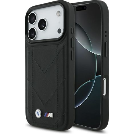 Funda BMW M acolchada con logo MagSafe para iPhone 17 Pro negra (1/5)