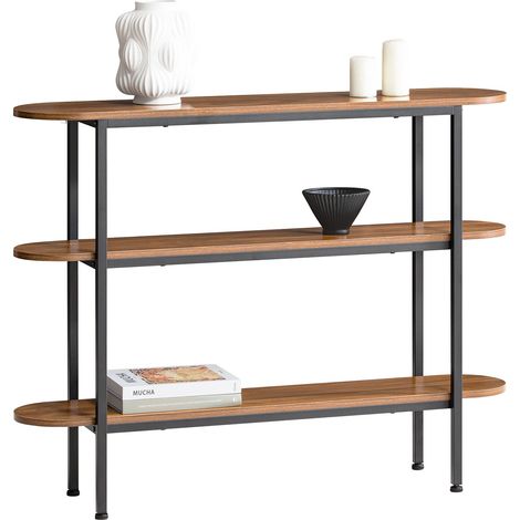 Mesa de Consola Mesa de Entrada Recibidor con 3 Estantes 110 x 25 x 86 cm FSB67-WS SoBuy ES (1/5)