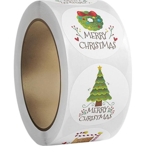 Rollen Für Kinder Runde Winter Labels Sortiment Dekorative