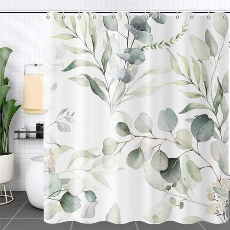 Anti Schimmel Duschvorhang Natur & Blumen Duschvorhang 180 x 180 cm Duschvorhang Duschvorhangringe (1/5)