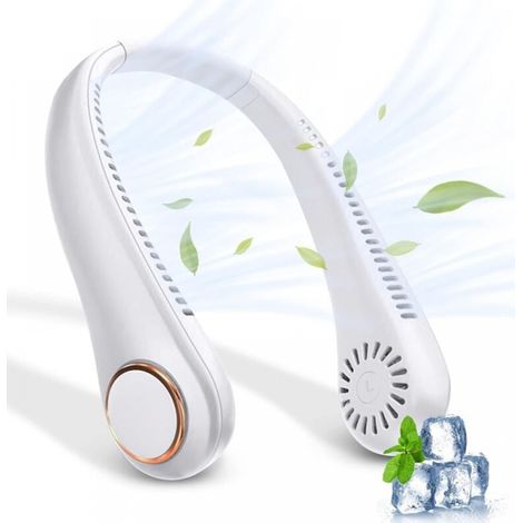 Ventilador de cuello sin hojas, portátil, recargable por USB, ajustable 360° (1/5)