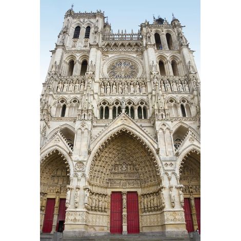 Tableau sur toile cathédrale Notre-Dame Amiens 30x45 cm - Impression sur Toile Murale Décorative - Image imprimée en HD sur Toile - Toile sur Châssis en Bois FSC - Fabriqué en France (1/5)