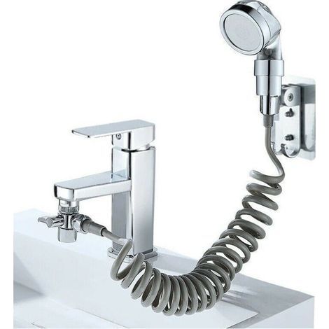 Douchette Portable Pour Lavabo + Tuyau Anti-calcaire Camping (1/4)