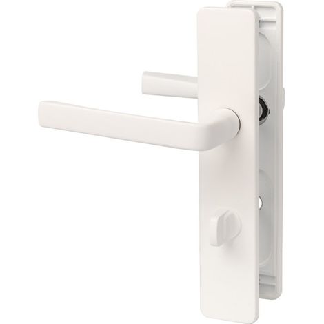 Poignée de porte intérieure - Kaza - Vachette - Blanc alba - Condamnation - 195 mm