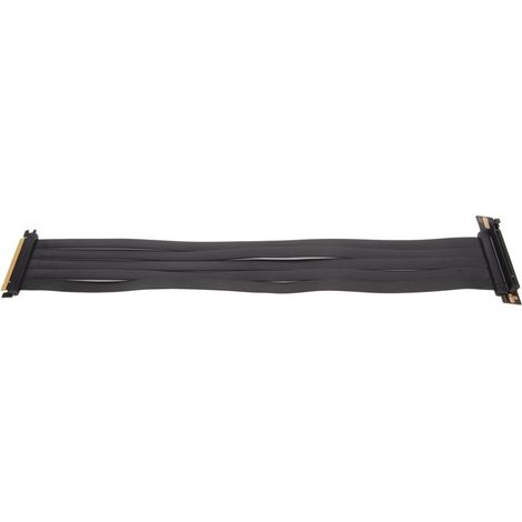 Cable adaptador PCIe 4.0 x16 extendido, cable de extensión de GPU de alta velocidad con blindaje EMI, equipado con un conector hembra PCIe de 90 grados, compatible con versiones anteriores de PCIe 3.0