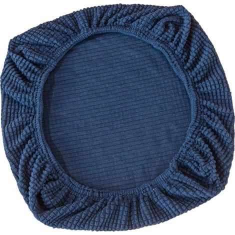 Housse extensible Housse de siège pour chaise de bureau Chaise de bureau pivotante Chaise pivotante, Bleu foncé (1/4)