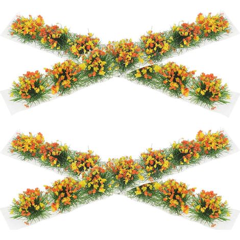 Ensemble de fleurs artificielles miniatures, compatible avec la décoration, lot de 4 ornements (1/5)