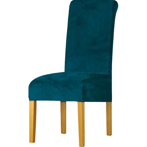 Housse de chaise en velours, vert bouteille haut de gamme, universelle toute saison pour maison, restaurant et hôtel (1/5)