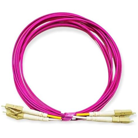 Lc/lc Duplex Multimode Om4 3m F-l5-om4lc3m Cordon de raccordement pour fibre optique Lc/lc Duplex Multimode Om4 3m F-l5-om4lc3m