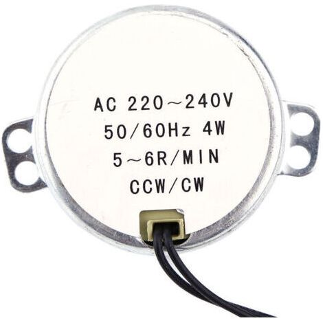 1pc 220-240V AC Moteur synchrone Motoréducteur 4W CW/CCW (5-6RPM) (1/3)