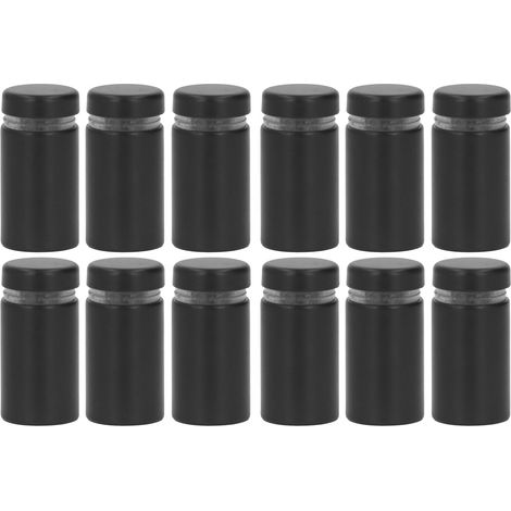 Kit de fixation murale publicitaire de 12 vis d'écartement en acier inoxydable 16 x 30 mm (1/5)