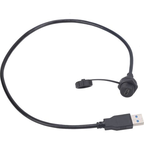Wasserdichter USB-Anschluss Typ C, Innengewinde, Verriegelung, Einbausteckdose E10TPC-TF-F/U3-AM (0,3 m) (1/5)