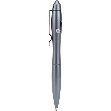 Stylo bille tactique 0,5mm gris, tête en acier au tungstène brise-vitre, outil de défense extérieur pour survie. (1/5)