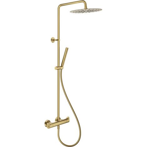 Colonne de douche thermostatique Botte Or Brossé - CRISTINA ONDYNA BT44896P