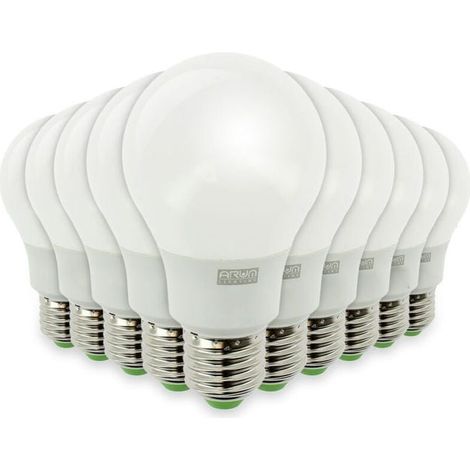 Lot de 10 Ampoules LED E27 8W éq 60W 806lm Température de Couleur: Blanc Froid 6000K (1/5)