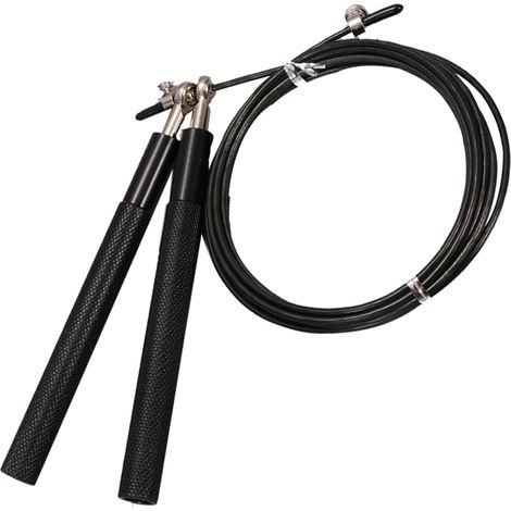 Corde à Sauter - Câble en Acier Renforcé - Poignées en Aluminium - Rotation Sans Enchevêtrement - Réglable Sans Outil - 1 Pièce (1/5)