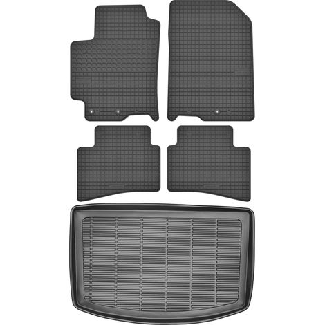 Maletero MAX-MAT 911003 + Alfombrillas MOTOHOBBY 180207 - Kia Rio IV Hatchback desde 2017, Zona de pies delantera HK - Instalada (1/5)