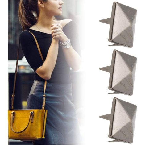 Pyramid Leather Rivets, Decorative Brass Rivets, 100 Pieces (1/5)