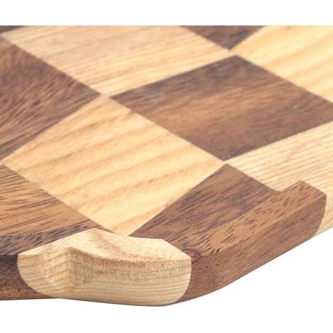 Plat en bois pour salade de fruits, plateau à thé, bol, assiette de service à pain, vaisselle de cuisine 25 x 25 cm (1/5)