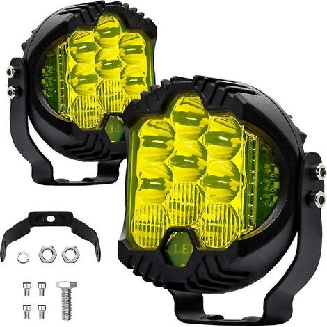 3-Zoll-LED-Arbeitsscheinwerfer mit drei seitlicher Beleuchtung, gelb