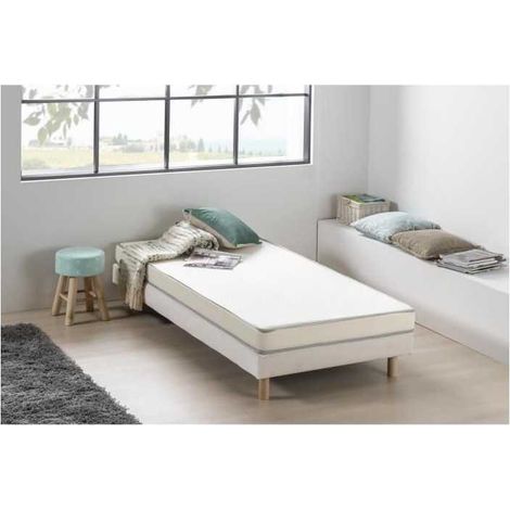 Matelas mousse 90 x 190 - Confort ferme - Epaisseur 12 cm - Livre roule - FINLANDEK Kietoa