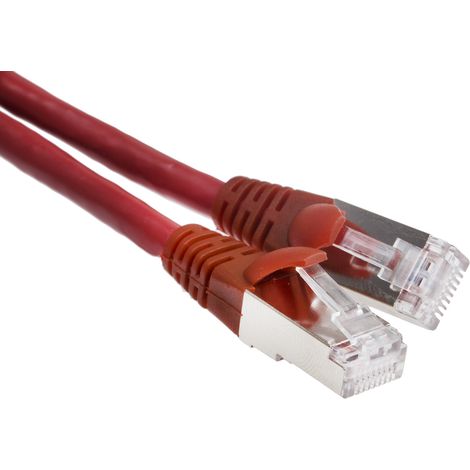 Câble cat 6 Avec connecteur / , F/UTP, gaine LSZH Rouge, 3m ( Prix pour 1 )