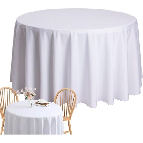 Nappes Rondes, Grande Nappe Ronde,Rond de Couleur Solide de 63 Pouces pour (1/5)