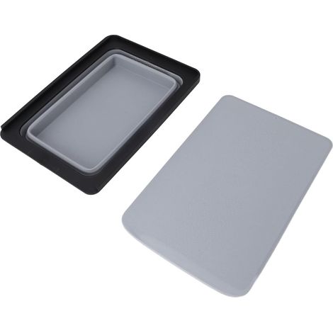 Planche à découper pliable et portable pour le camping, les voyages et le camping-car, polypropylène et silicone, peu encombrant, pour le camping (gris) (1/5)