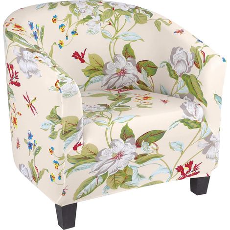 Housse de chaise élastique imprimée de canapé housse de protection amovible et lavable (partie d) (1/5)