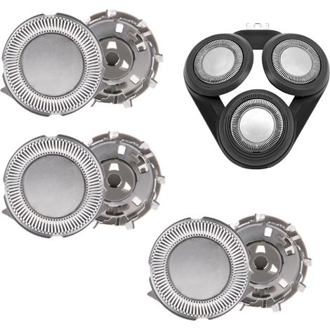 Tête De Rasoir - Lot De 3 - Acier Inoxydable - Compatible Philips Séries 1000 À 5000 - Pour Rasage De Précision (1/5)