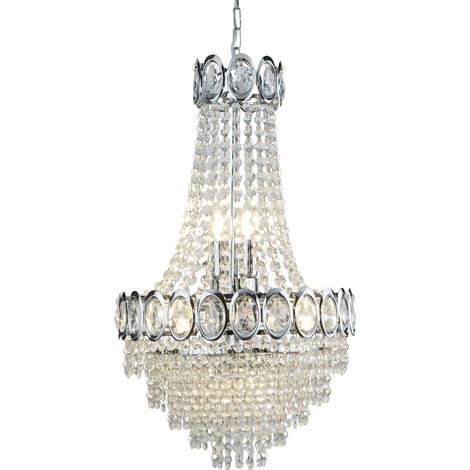 Searchlight Louis Philipe - Lustre à 6 ampoules au fini chromé, E14 (1/4)