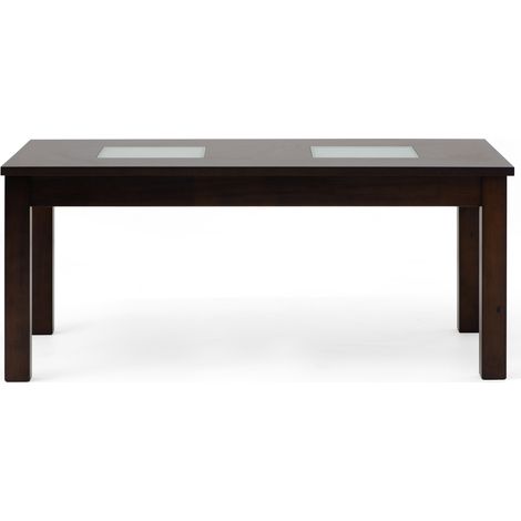 Mesa de Centro estilo contemporáneo 110x60x46 en maderas naturales color wengué (1/3)