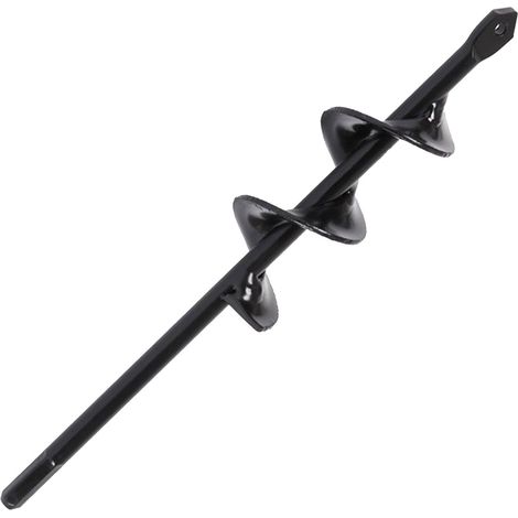 Mèche de tarière pour plantation, mèche de tarière de jardin 3 x 24 pouces, mèche hélicoïdale pour la plantation de bulbes et le creusement de trous, entraînement hexagonal 3/8". (1/5)