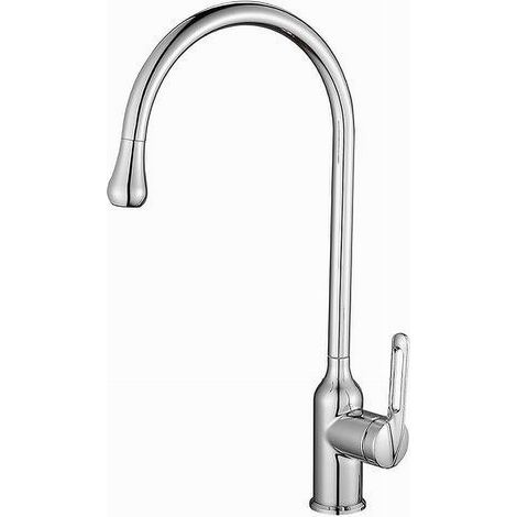 Cleafe - Rubinetto Per Cucina Miscelatore Lavello Canna Alta Monocomando Silver 87260 - (1/5)