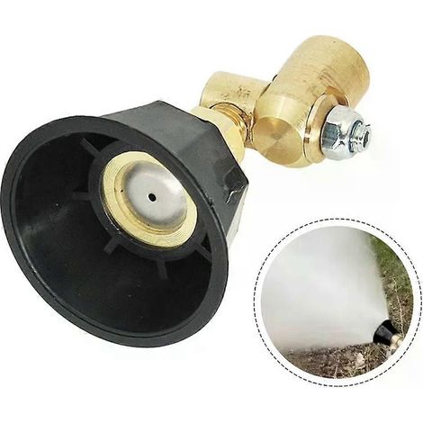 Universal High Pressure Pesticide Sprayer Nozzle Agricultural Atomization Adjustable Garden GreenhouCopper Black Cyclone Nozzle (1/5)