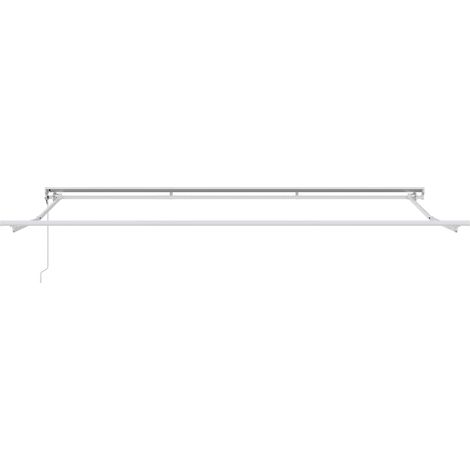Cadre de store rétractable électrique Blanc 4,5 × 3,5 m Acier