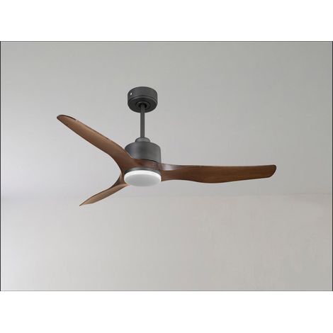 Modulo Slim de Klassfan - Ventilateur de plafond et destratificateur moteur DC laiton et bois sombre 10 à 20 m² (1/5)