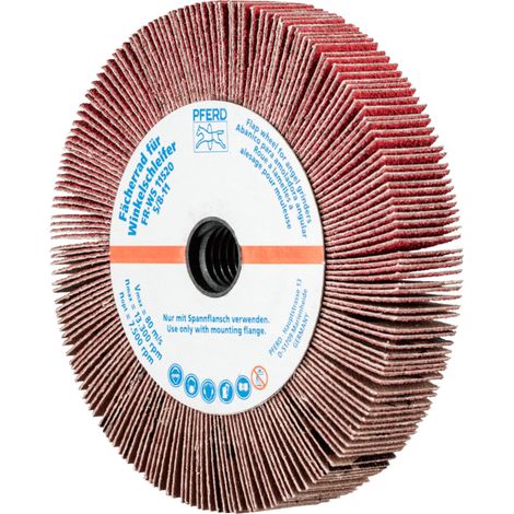 PFERD TOOLS Lamellenschleifrad für Winkelschleifer FR WS Ø 115x20mm 5/8-11 CO-COOL80 für Edelstahl 2 Stk