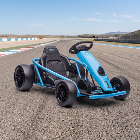 Kart Électrique pour Enfants 24 V, Go Kart avec Mode Drift, 2 Moteurs, Démarrage Progressif, 2 Vitesses 6-13 km/h, Bleu (1/5)