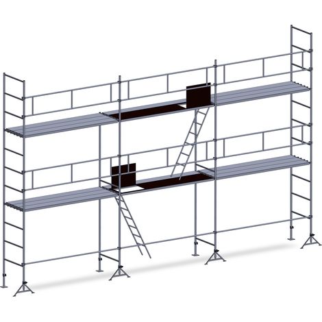 Echafaudage ES49 maçon 60 m² Garde-corps complet