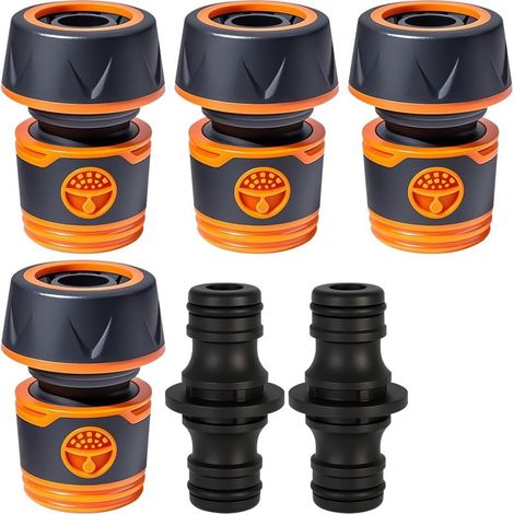 Raccord Tuyau - 19 mm - Système Connexion Rapide 3/4 Pouces - Pour Arrosage Jardin Agriculture - Lot de 4 (1/5)