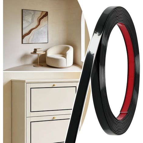 Moulure Adhésive Flexible 6,1m x 12.7mm Noir (1/5)