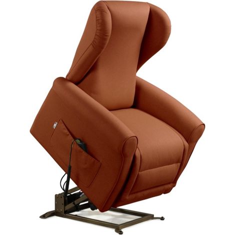 Poltrona Alzapersona Elettrica 2 Motori 90x100x90 cm Sofa in Microfibra Dispositivo Medico 1 Mattone (1/4)