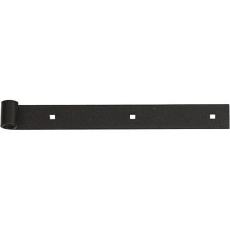 Penture droite bout droit percée cataphorèse - Longueur de penture 800 mm - 35 x 5 mm - Diamètre du nœud 14 mm - TORBEL INDUSTRIE