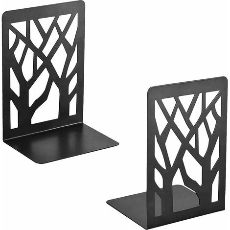 2 Serre-livres, Métal, Motif animalier, Antidérapant, Bords arrondis, Bureau, Maison (1/5)