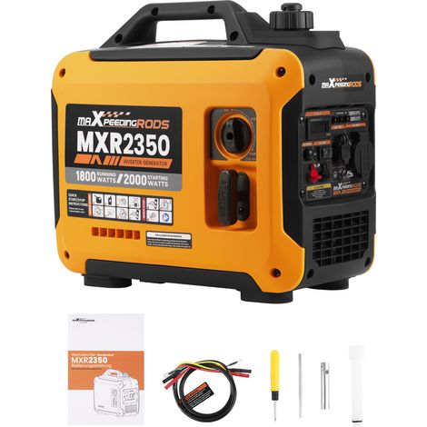 Maxpeedingrods – Groupe électrogène inverter 2000W à essence – Silencieux 58dB – 230V – 4 temps – Idéal pour camping et appareils sensibles